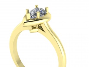 pear cut diamond ring 3D मॉडल
