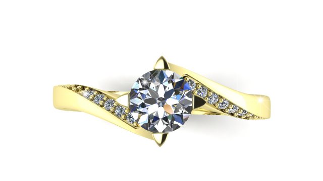diamond gold ring 3D 모델 .c4d .max .obj .3ds .fbx .stl .blend 