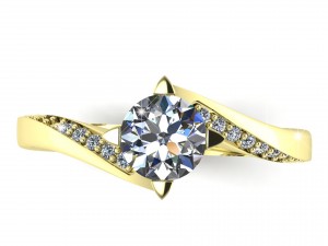 diamond gold ring 3Dモデル