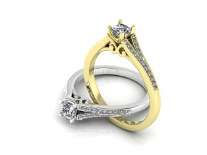 diamonds vintage ring 3Dモデル