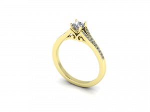 diamonds vintage ring 3D Model