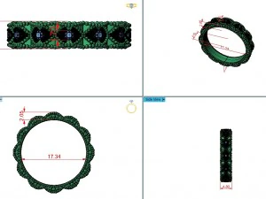 infinite diamond ring all around 3D Model