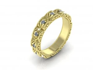 infinite diamond ring all around 3D Model