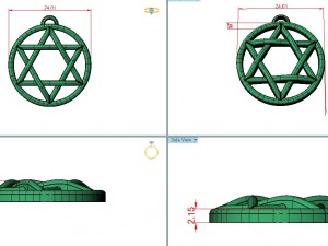 star of david- magen david Model 3D