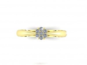 solitaire gold ring 3D Model