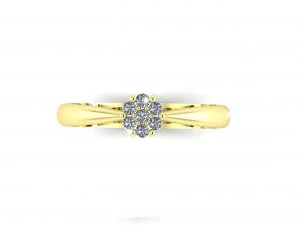 solitaire gold ring 3D Model