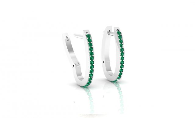diamonds classic earrings 3D Модель .c4d .max .obj .3ds .fbx .stl .blend 