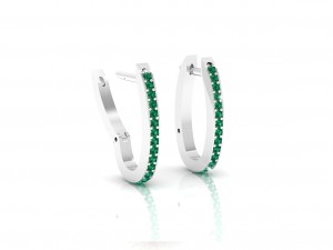 diamonds classic earrings 3D Model