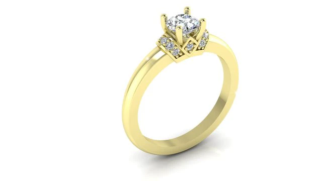 diamonds solitaire ring 3D Model .c4d .max .obj .3ds .fbx .stl .blend