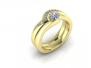diamonds double ring 3D-Modell