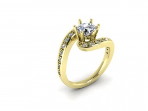 engagement diamond ring 3Dモデル