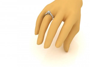 engagement diamond ring 2 3D-Modell