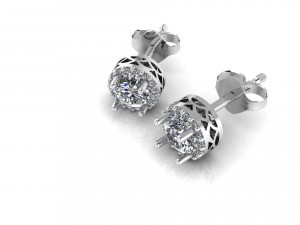 diamonds earrings 3D Model