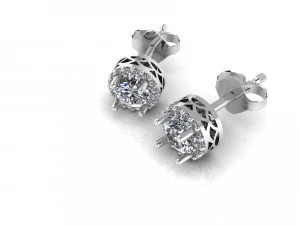 orecchini di diamanti Modello 3D