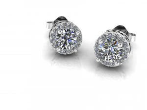 diamonds earrings 3D Model