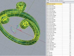 3 diamonds gold ring 3D Model