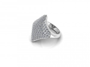 pave artsy ring 113 diamonds 3D Model