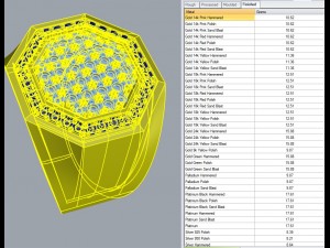 pave mens ring diamonds gold ring Model 3D