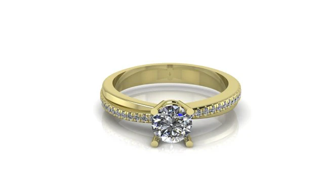 solitaire diamonds ring 3D Model .c4d .max .obj .3ds .fbx .stl .blend 
