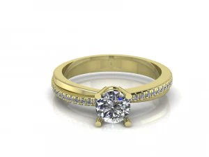 ソリティア ダイヤモンド リング 3Dモデル