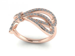 tiffany style papillon gold ring 3Dモデル