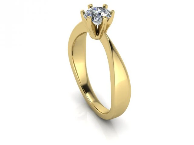 diamonds solitaire ring 070ct engagement ring 3D Model .c4d .max .obj .3ds .fbx .stl .blend