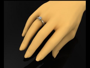 diamonds solitaire ring 070ct engagement ring Modèle 3D