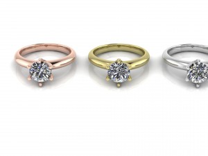 tiffany style 1ct diamond ring Modello 3D