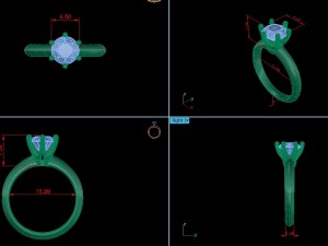 tiffany style 1ct diamond ring Modello 3D