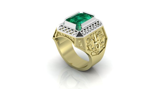 mens antique ring Modèle 3D .c4d .max .obj .3ds .fbx .stl .blend 