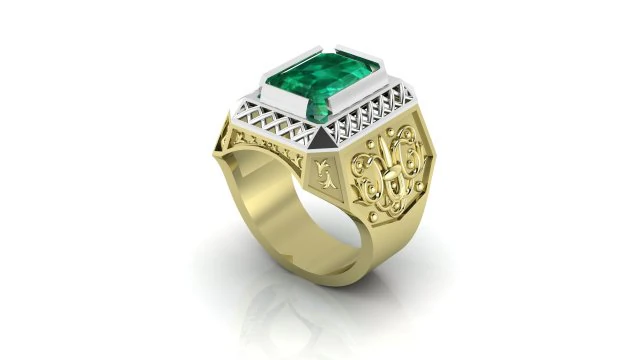 mens antique ring 3D Model .c4d .max .obj .3ds .fbx .stl .blend 