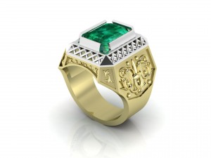 mens antique ring 3D Model