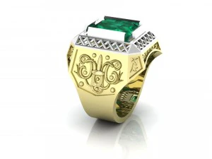 mens antique ring 3D Model