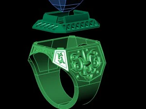 mens antique ring 3D Model
