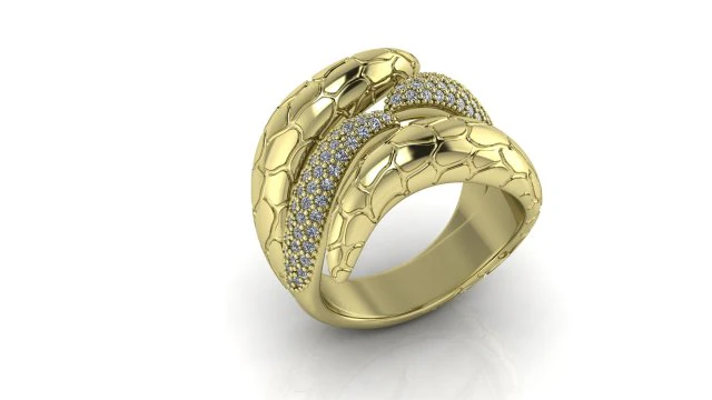diamonds snake python ring 3D Model .c4d .max .obj .3ds .fbx .stl .blend 
