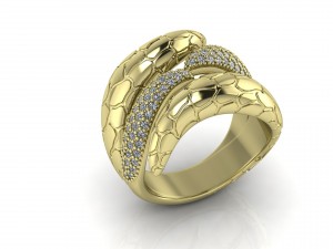 diamonds snake python ring 3D मॉडल
