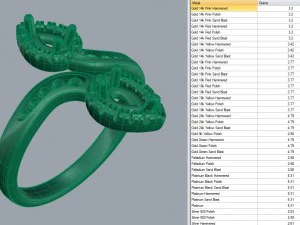 diamonds leaves engagement ring 3D Model