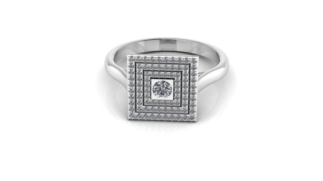 diamonds gold engagement ring 3d print model 3D Print Model .c4d .max .obj .3ds .fbx .lwo .lw .lws