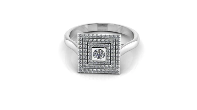 diamonds gold engagement ring 3d print model 3D Print Model .c4d .max .obj .3ds .fbx .stl .blend 
