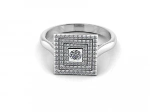 diamonds gold engagement ring 3d print model 3D Print Model