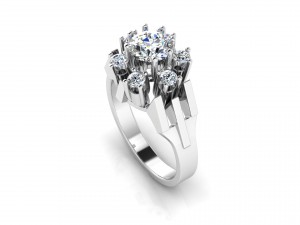 unique diamond egagement ring 3D Принт Модель