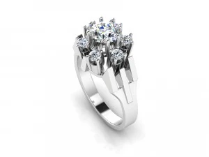 unique diamond egagement ring 3D Print Model