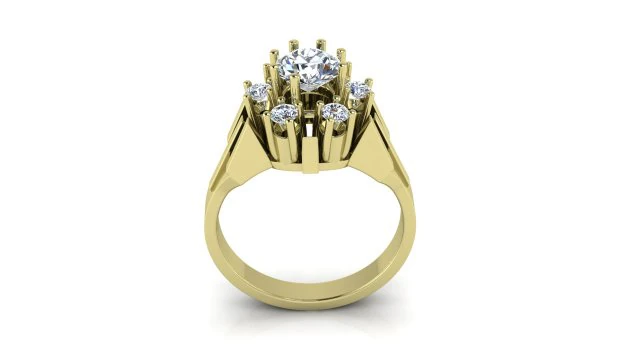 unique diamond egagement ring 3D Print Model .c4d .max .obj .3ds .fbx .stl .blend 