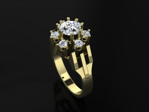 unique diamond egagement ring 3D Принт Модель