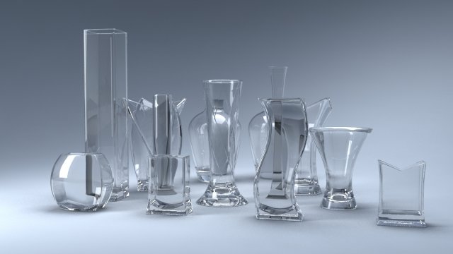 a set of 13 vases 3D मॉडल .c4d .max .obj .3ds .fbx .stl .blend 
