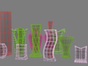 a set of 13 vases 3D मॉडल