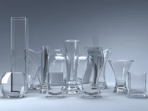 a set of 13 vases 3D Model