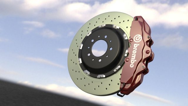 brembo brake system 3D 模型 .c4d .max .obj .3ds .fbx .stl .blend 
