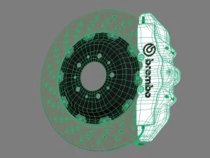 sistema de freio brembo Modelo 3D