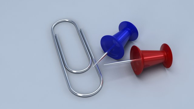 clip and push pins Model 3D .c4d .max .obj .3ds .fbx .stl .blend 